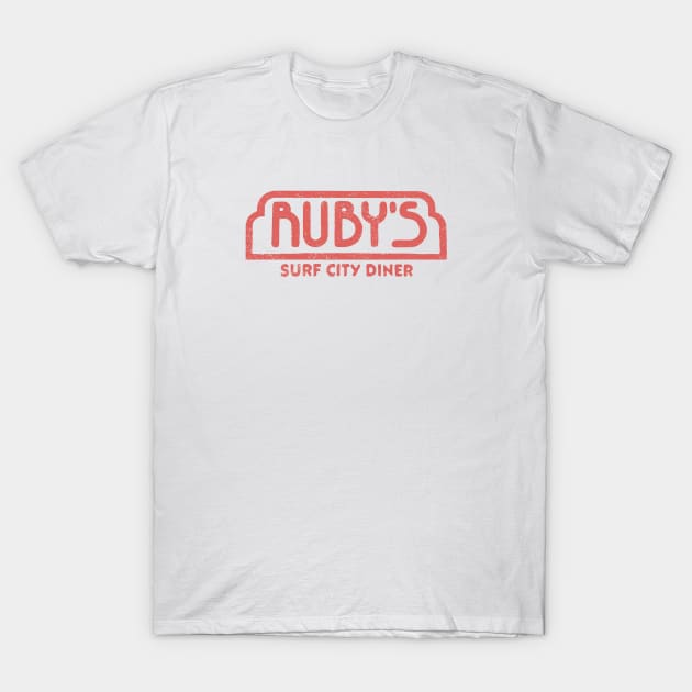 Ruby's Diner - Huntington Beach Pier T-Shirt by WriterCentral